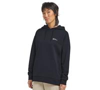 Kapuzenpullover JACK WOLFSKIN "ESSENTIAL HOODIE W", Damen, Gr. M (38/40), blau (schwarz, navy), Obermaterial: 100% Baumwolle, Pullover Kapuzenpullover (67740515-M) schwarz, navy
