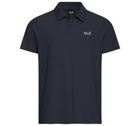 Jack Wolfskin Poloshirt Essential Polo M Herren 100% Baumwolle Rundhals L (52) Schwarz/Navy