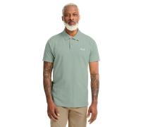 Poloshirt JACK WOLFSKIN "ESSENTIAL POLO M", Herren, Gr. XS, grünzinnia, Obermaterial: 100% BAUMWOLLE. Futter: 100% BAUMWOLLE, Shirts (51708722-XS) grünzinnia