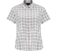 Jack Wolfskin Shirt Febla Kurzarm Damen L Blau (Night Blue Checks)