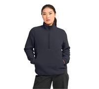 Stehkragenpullover JACK WOLFSKIN "LITE CURL HZ W", Damen, Gr. M (38/40), schwarznavy, Obermaterial: 100% POLYESTER; Futter: 100% POLYESTER, Pullover Stehkragenpullover (87994417-M) schwarznavy