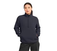 Stehkragenpullover JACK WOLFSKIN "LITE CURL HZ W", Damen, Gr. XL (46), schwarznavy, Obermaterial: 100% POLYESTER; Futter: 100% POLYESTER, Pullover Stehkragenpullover (87994417-XL) schwarznavy