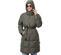 Jack Wolfskin Winter-Daunenmantel Frozen Lake Coat (winddicht, wasserabweisend) graugrün Damen, Größe S