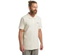 Poloshirt JACK WOLFSKIN "ESSENTIAL POLO M", Herren, Gr. XL (54/56), weiß (cotton, weiß), Oberstoff: 100% BAUMWOLLE ; Kontrastmaterial 1: 100% BAUMWOLLE ; Kontrastmaterial 2: 100% BAUMWOLLE, Shirts (99