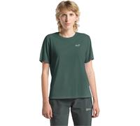 Funktionsshirt JACK WOLFSKIN "VONNAN S/S T W", Damen, Gr. XS (34), sago palm, Obermaterial: 100% Polyester, Shirts Funktionsshirt (28343649-XS) sago palm