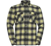 Flanellhemd JACK WOLFSKIN "BAJA FLANNEL SHIRT M", Herren, Gr. XL (54/56), Normalgrößen, check, lemonice, Oberstoff: 100% BAUMWOLLE, Hemden (95611165-XL) check, lemonice