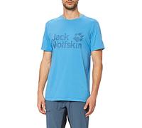 Jack Wolfskin Herren Brand Logo T-Shirt, Wave Blue, XXXL, 1807261