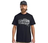 Jack Wolfskin Herren Brand T M T-Shirt, Wood Dark Navy, L
