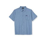 Jack Wolfskin Herren Dorado skjorte mænd Schnelltrocknendes Outdoor Hemd Kurzarm, Night Blue Checks, M EU