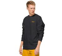Jack Wolfskin Herren Essential crewneck M Sweatshirt, Schwarz, XL EU