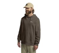 Kapuzenpullover JACK WOLFSKIN "ESSENTIAL HOODIE M", Herren, Gr. XL (54/56), braun (cold, coffee), Oberstoff: 100% BAUMWOLLE ; Kontrastmaterial 1: 95% BAUMWOLLE, 5% ELASTHAN; Kontrastmaterial 2: 100% B