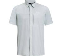 Funktionshemd JACK WOLFSKIN "VANDRA S/S SHIRT M", Herren, Gr. S (48), Normalgrößen, grau (cool, grau), Obermaterial: 85% Polyamid, 15% Elasthan. Futter: 100% Polyester, Hemden (75877122-S) cool, grau