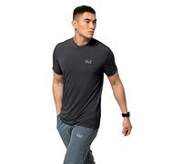 Jack Wolfskin Herren Jwp T M Schnelltrocknendes T-Shirt, schwarz, X-Large