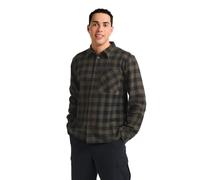 Flanellhemd JACK WOLFSKIN "LITE FLANNEL SHIRT M", Herren, Gr. M (50), Normalgrößen, check, obsidianmoss, Obermaterial: 100% Baumwolle, Hemden (57310563-M) check, obsidianmoss