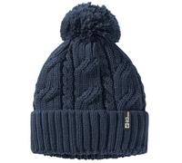 Jack Wolfskin Pompom Beanie Winddichte Strickmütze one size blau night blue