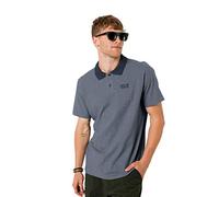 Jack Wolfskin Herren Pique Mænd Luftiges Polo Shirt, Night Blue, S EU