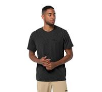 Jack Wolfskin Herren Travel M T Shirt Shortsleeve, Schwarz, S EU