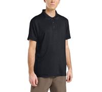 Poloshirt JACK WOLFSKIN "TRAVEL POLO M", Herren, Gr. S (48), schwarznavy, heather, Oberstoff: 95% POLYESTER, 5% ELASTHAN; Kontrastmaterial 1: 100% POLYAMID, Shirts (29920668-S) schwarznavy, heather