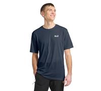 Funktionsshirt JACK WOLFSKIN "VONNAN S/S T M", Herren, Gr. L (52), midnight sky, Obermaterial: 100% Polyester, Shirts Funktionsshirt, für warme Temperaturen, atmungsaktiv, feuchtigkeitsregulierend (11