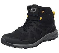 Jack Wolfskin Herren Woodland 2 Texapore Mid M Sneaker, Black/Burly Yellow Xt, 44.5 EU