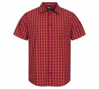 Jack Wolfskin Hot Springs Shirt Herren Kurzarmhemd deep ruby check L deep ruby check L
