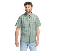 Outdoorhemd JACK WOLFSKIN "HOT TRAIL SHIRT M", Herren, Gr. XXL (58), Normalgrößen, check, sagopalm, Obermaterial: 100% BAUMWOLLE, Hemden (12672206-XXL) check, sagopalm