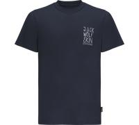 Jack Wolfskin Jack Tent T-Shirt Men Herren T-shirt aus Bio-Baumwolle S blau night blue