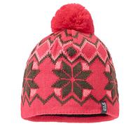 Jack Wolfskin Jungen Baby Mütze Kids Nordic Pompom Cap, Pale Cherry, S, 1903961-2640002