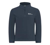 Stehkragenpullover JACK WOLFSKIN "TAUNUS HALFZIP K", Kinder, Gr. 104, blau (midnight sky), Fleece, Obermaterial: 100% Polyester, sportlich, Langarm, Pullover, einfache Temperaturregulierung (78050409-