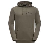 Jack Wolfskin Kapuzenpullover Essential (Bio-Baumwolle) olivegrün Herren, Größe XL