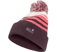 Jack Wolfskin Kids' Stripy Pompom Beanie Amaranth M