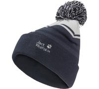 Jack Wolfskin Kids' Stripy Pompom Beanie Dark Navy M