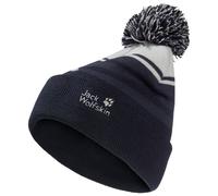 Jack Wolfskin - Kid's Stripy Pompom Beanie - Mütze, Gr. 49 cm-50 cm 49-50 cm, schwarz (DarkNavy)