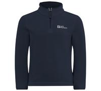 Stehkragenpullover JACK WOLFSKIN "TAUNUS HALFZIP K", Kinder, Gr. 104, blau (midnight sky), Fleece, Obermaterial: 100% Polyester, sportlich, Langarm, Pullover, einfache Temperaturregulierung (78050409-