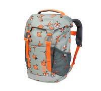 Jack Wolfskin Kinder-Wanderrucksack Smileyworld Waldspieler (für Kinder ab 6 Jahren) graugrün/orange 16 Liter