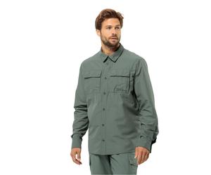Jack Wolfskin Langarmhemd Barrier LS (mit Brusttaschen) hedgegrün Herren, Größe L
