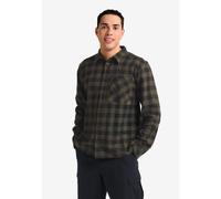 Flanellhemd JACK WOLFSKIN "LITE FLANNEL SHIRT M", Herren, Gr. L (52), Normalgrößen, check, obsidianmoss, Obermaterial: 100% Baumwolle, Hemden (57310563-L) check, obsidianmoss