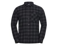 Jack Wolfskin M Lite Flannel Shirt M Herren Kurzarmshirt - Check Black - XL
