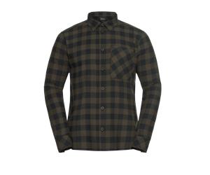 Jack Wolfskin M Lite Flannel Shirt M Herren Kurzarmshirt - Check Obsidian Moss - L