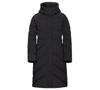 Daunenmantel JACK WOLFSKIN "MARIENPLATZ COAT W RDS", Damen, Gr. L (42/44), schwarz, Oberstoff: 87% Polyamid, 13% Elastan; Futter: 100% Polyester; Füllung: 90% Entendaunen, 10% Federn, Mäntel (17874617