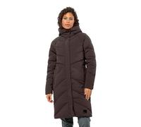 Daunenmantel JACK WOLFSKIN "MARIENPLATZ COAT W RDS", Damen, Gr. XXL (48), grau (peat), Oberstoff: 87% Polyamid, 13% Elastan; Futter: 100% Polyester; Füllung: 90% Entendaunen, 10% Federn, Mäntel (30252