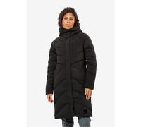 Daunenmantel JACK WOLFSKIN "MARIENPLATZ COAT W RDS", Damen, Gr. M (38/40), schwarz, Oberstoff: 87% Polyamid, 13% Elastan; Futter: 100% Polyester; Füllung: 90% Entendaunen, 10% Federn, Mäntel (17874617