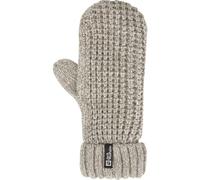 Jack Wolfskin Medley Knit Mitten Women Strickfäustling mit Fleecefutter Damen S beige Linen