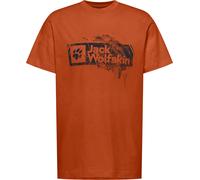 Jack Wolfskin Brand Kurzarm-t-shirt S Burnt Orange