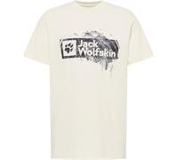Jack Wolfskin Herren Brand T M T-Shirt, Wood Cotton White, S