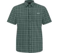 Jack Wolfskin Men's Norbo Short Sleeve Shirt Check Sago Palm L