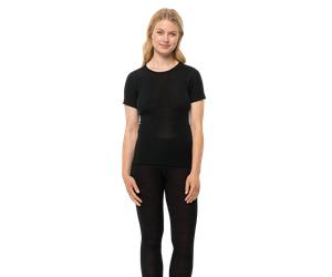Jack Wolfskin Merino Shortsleeve Women Merino Funktionsshirt Damen 2XL black 1809431_6000_006