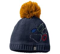 Jack Wolfskin Mütze (Bommel) Paw Knit dunkelblau Kinder, Größe S