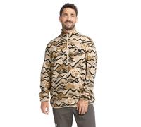 Jack Wolfskin Paw ERA 100 Print HZ Men Fleecepullover Half-Zip mit Print Herren XXL allover print MOUNTAIN PAW oyster