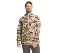 Jack Wolfskin Paw ERA 100 Print HZ Men Fleecepullover Half-Zip mit Print Herren XXXL allover print MOUNTAIN PAW oyster